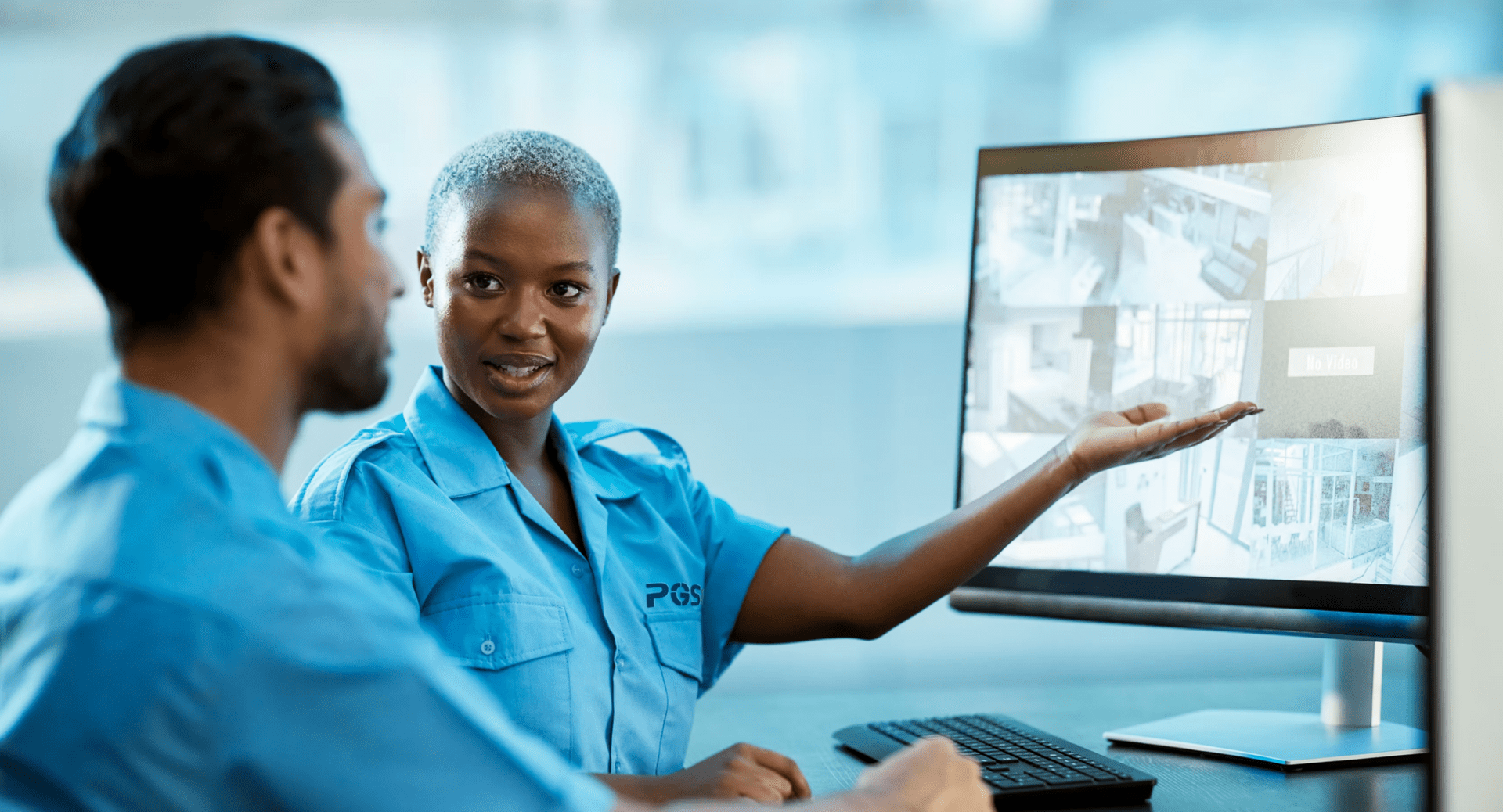 Security Officers Reviewing Cameras